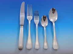 Retro Mailmaison by Christofle France Silverplate Flatware Set for 16 Service 86 piece