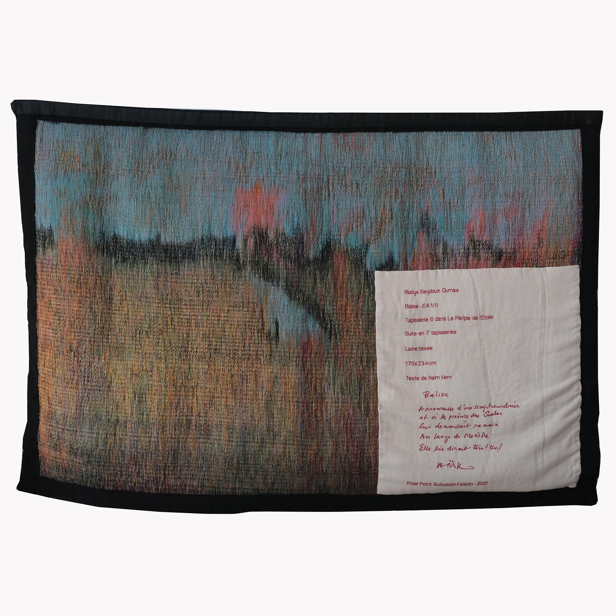 Woven Maïlys Seydoux-Dumas, Beacon, Wool Tapestry, Néolice, 2021 For Sale