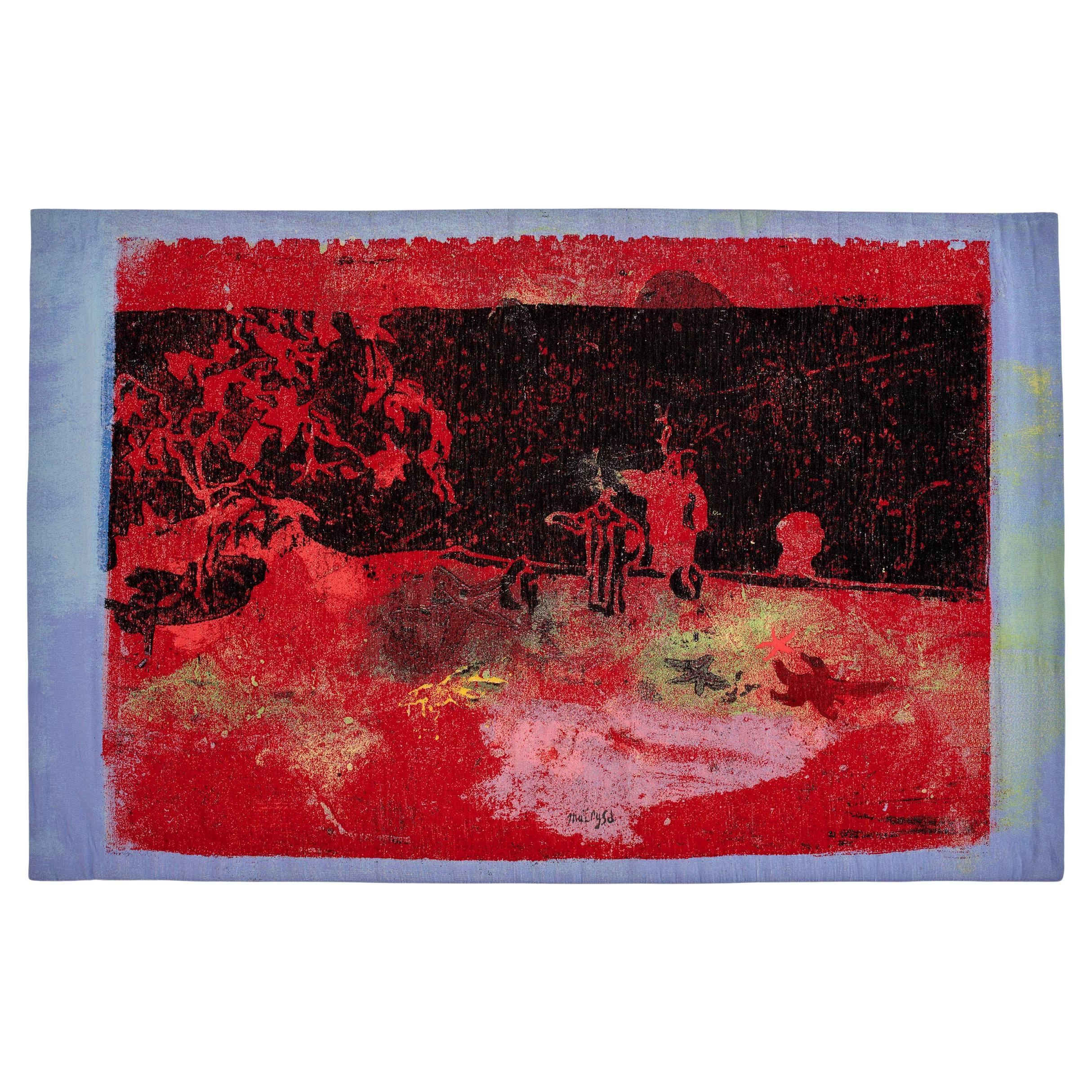 Malys Seydoux-Dumas, Dunkelrosa Planet, Wandteppich aus Wolle, Nolice, 2021