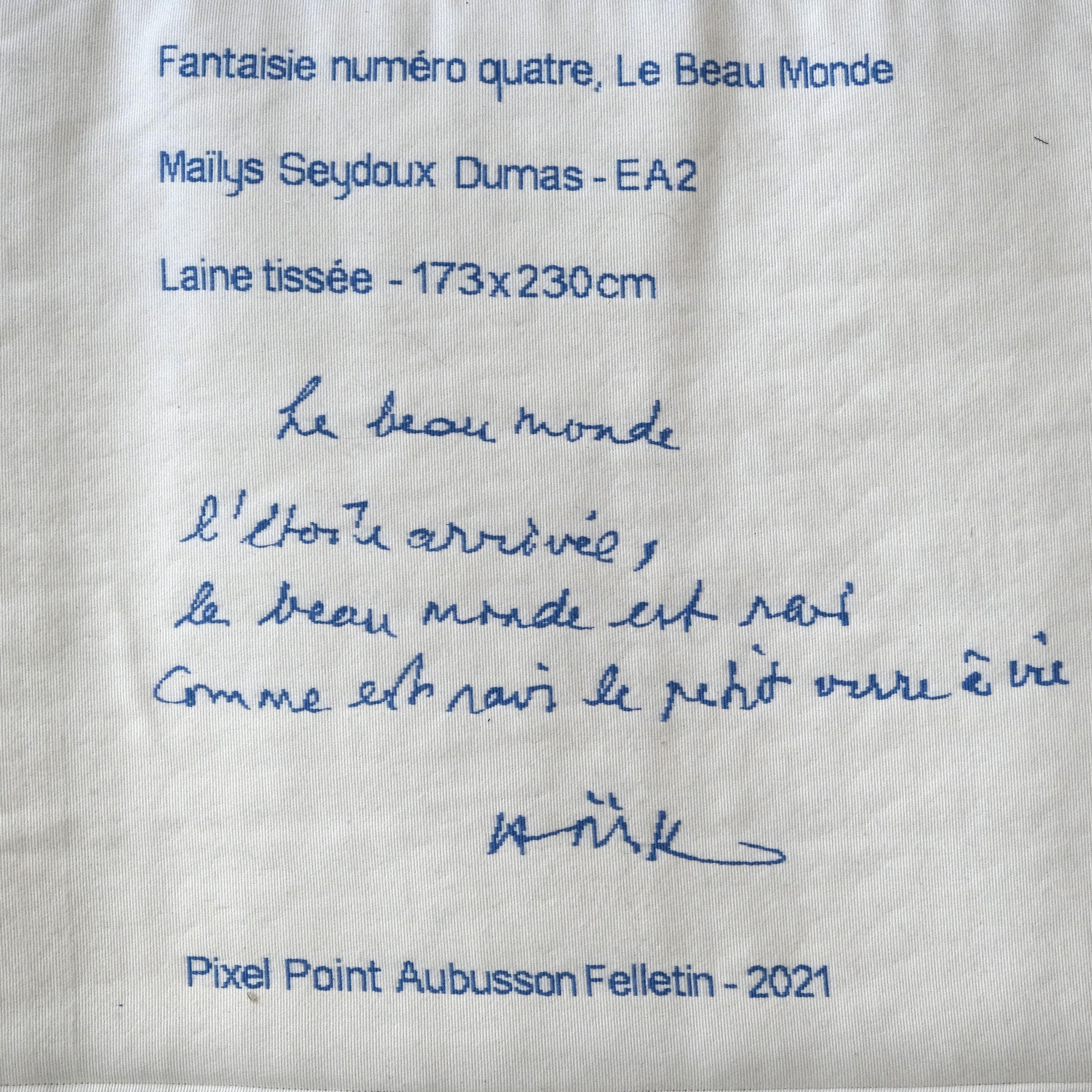 Maïlys Seydoux-Dumas, Family Reunion, Wool Tapestry, Néolice, 2021 For Sale 3