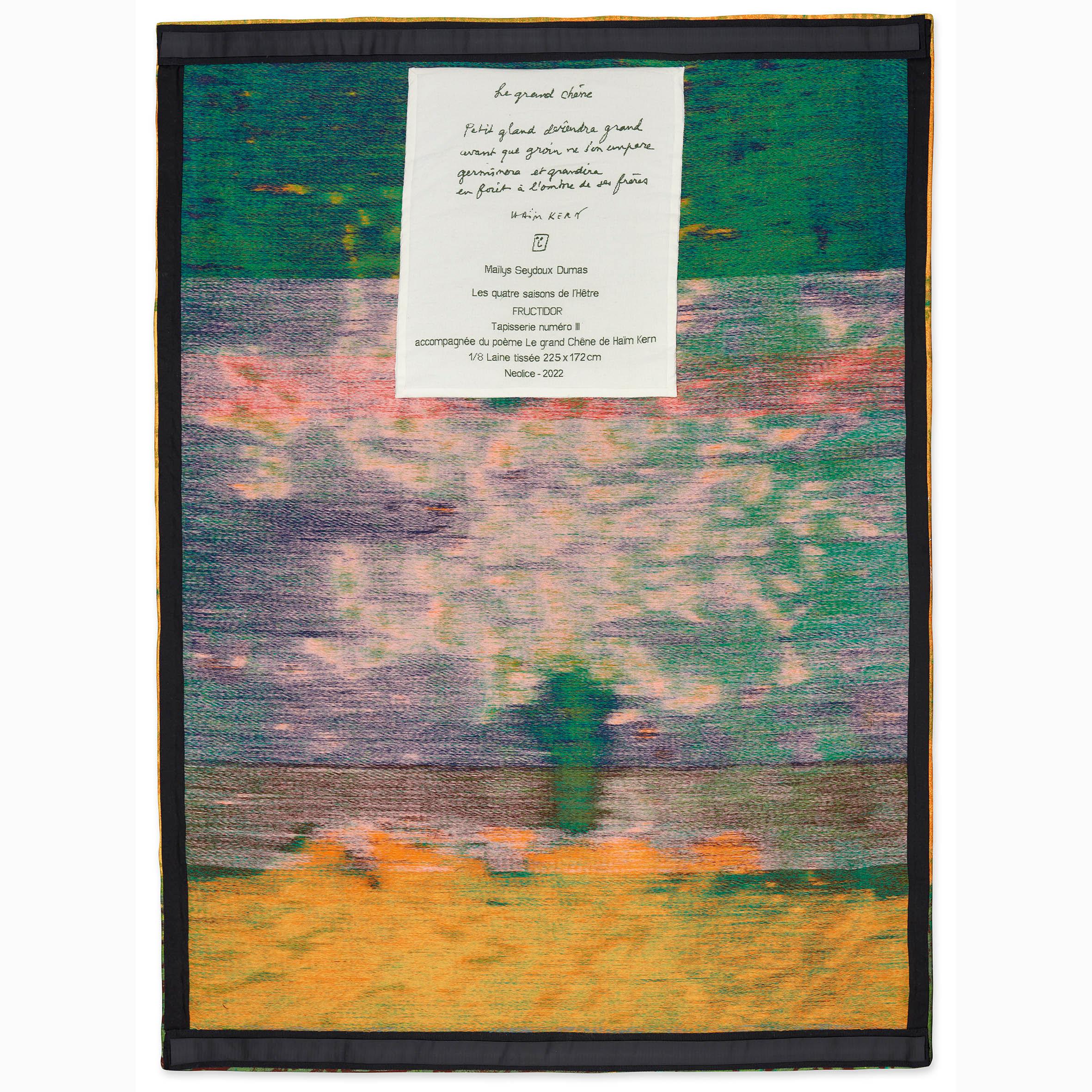 Woven Maïlys Seydoux-Dumas, Fructidor, Wool Tapestry, Néolice, 2022 For Sale