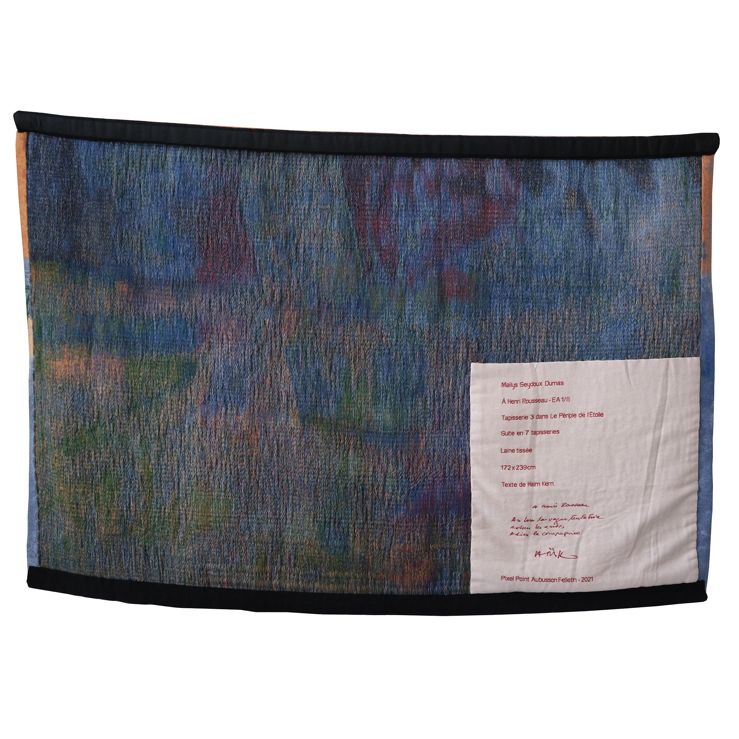 Woven Maïlys Seydoux-Dumas, To Henri Rousseau, Wool Tapestry, Néolice, 2021 For Sale