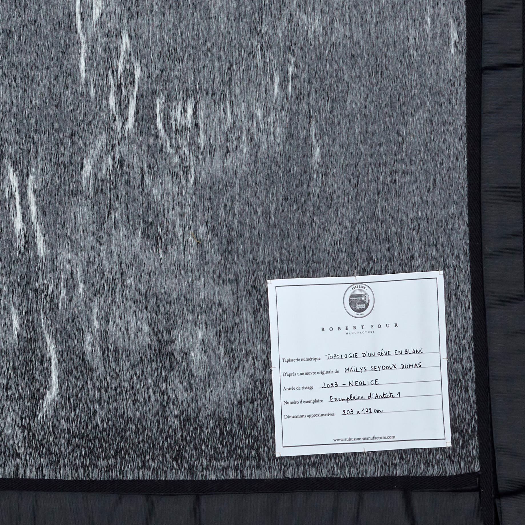 Woven Maïlys Seydoux-Dumas, Topologie d'un rêve en blanc, Wool Tapestry, 2023 For Sale