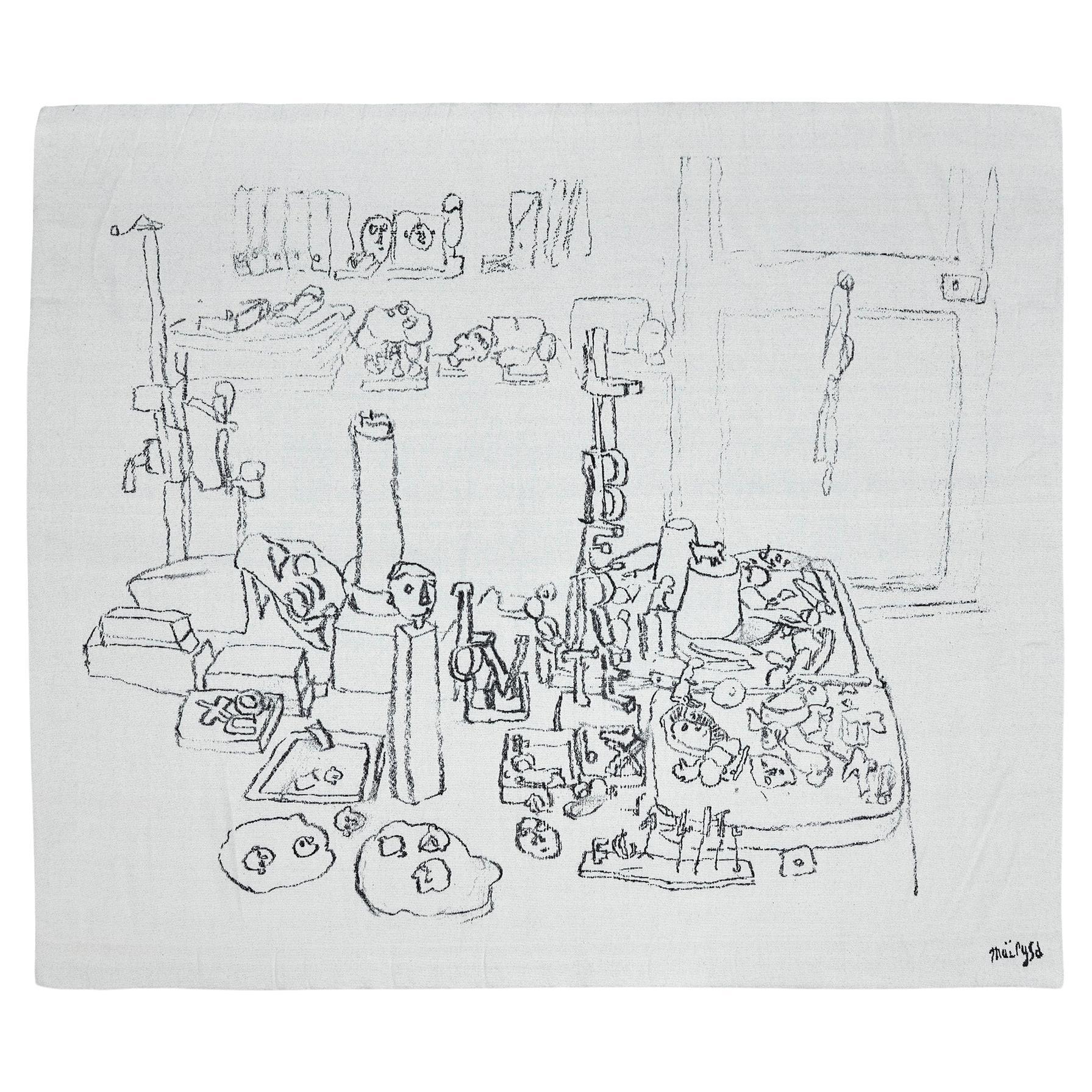 Maïlys Seydoux-Dumas, Topologie d'un rêve en blanc, Wool Tapestry, 2023 For Sale