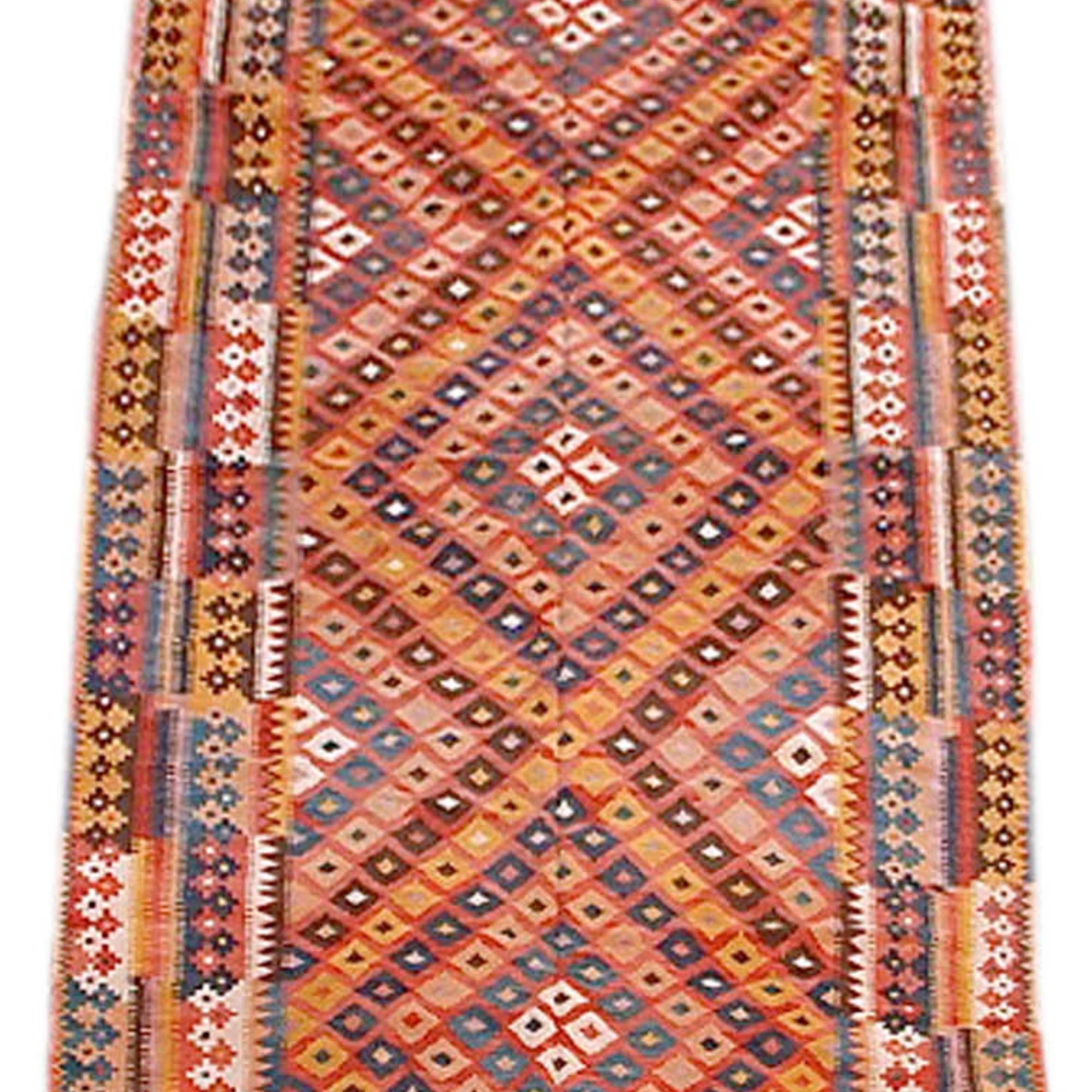 Hand-Knotted Maimana Kilim Rug, Early 20th Century For Sale