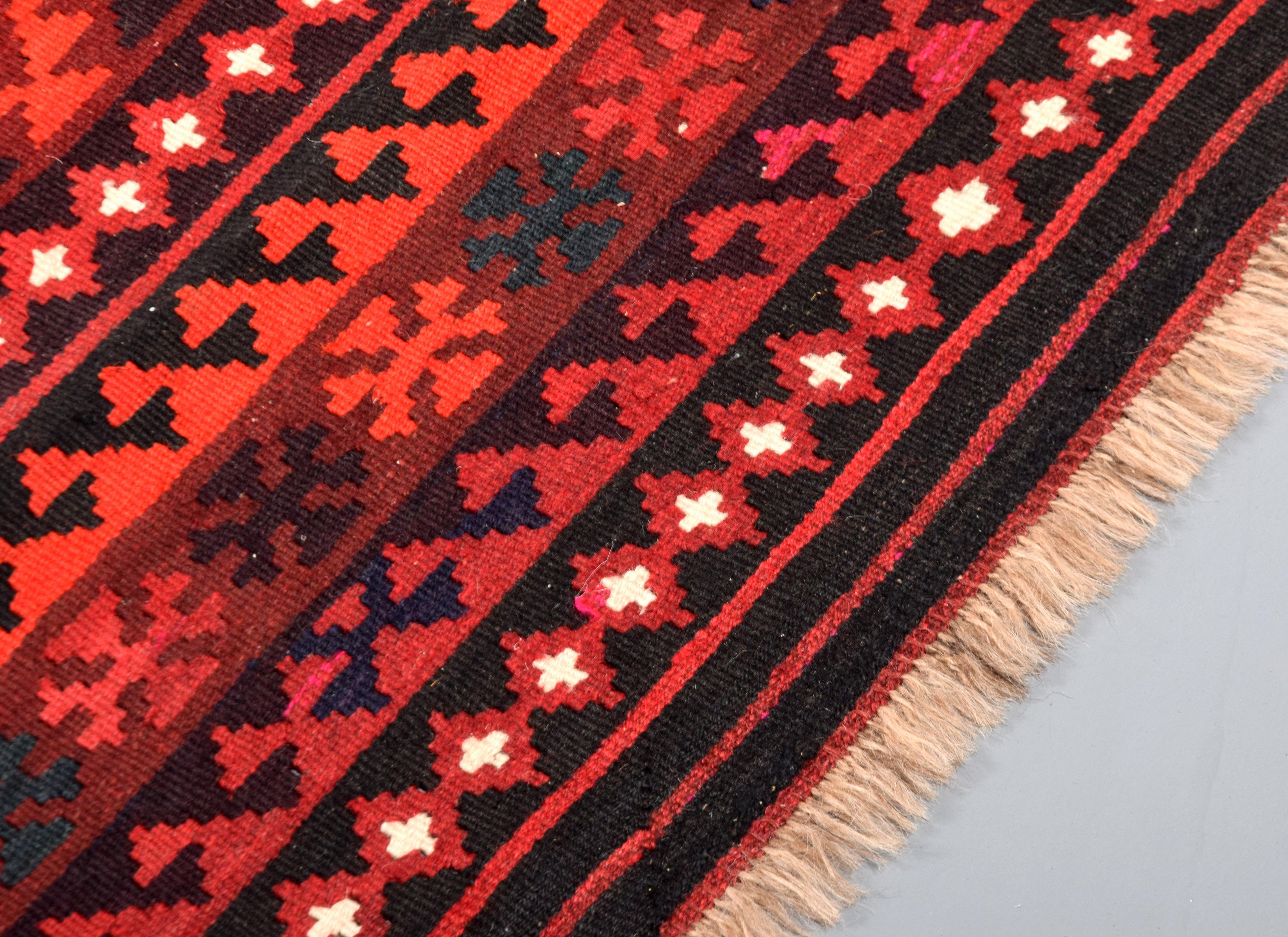 20th Century Maimana Kilim Runner Rug, 116