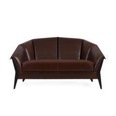 Main Office Sofa with Brown Genuine Leather