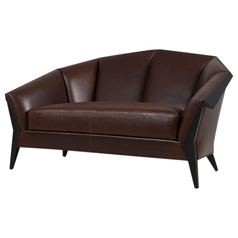 Main Office Sofa with Brown Genuine Leather For Sale