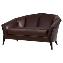 Main Office Sofa with Brown Genuine Leather