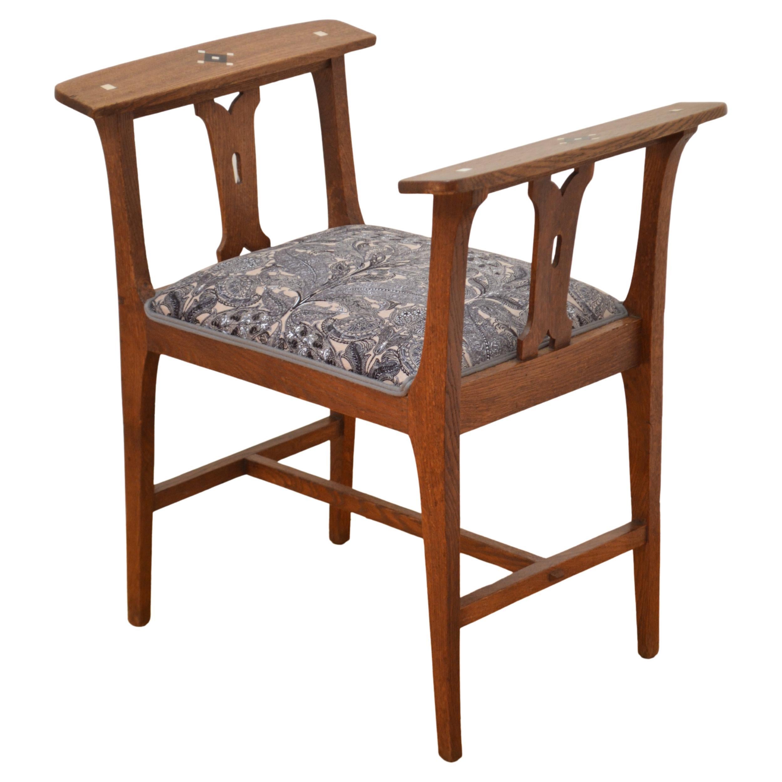 Main Product Image Arts and Crafts Stool in Oak For Sale