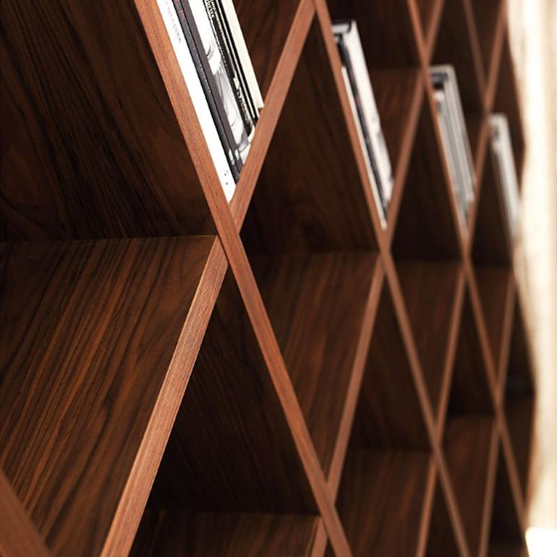 walnut bookshelf