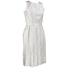 Mainbocher Silver Lamé Brokat Ensemble, 1960er Jahre