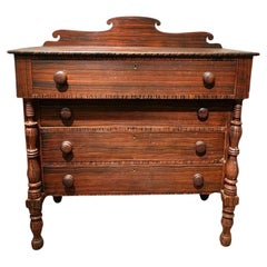Maine Circa 1830 Grain Painted Chest Of Drawers