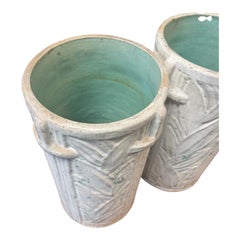 Maine Coastal Cottage Style Deco Vases Umbrella Stands McCoy Pottery - Pair