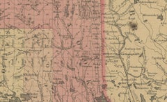 Maine County Map – Johnson, Hand-Colored, USA c.1864
