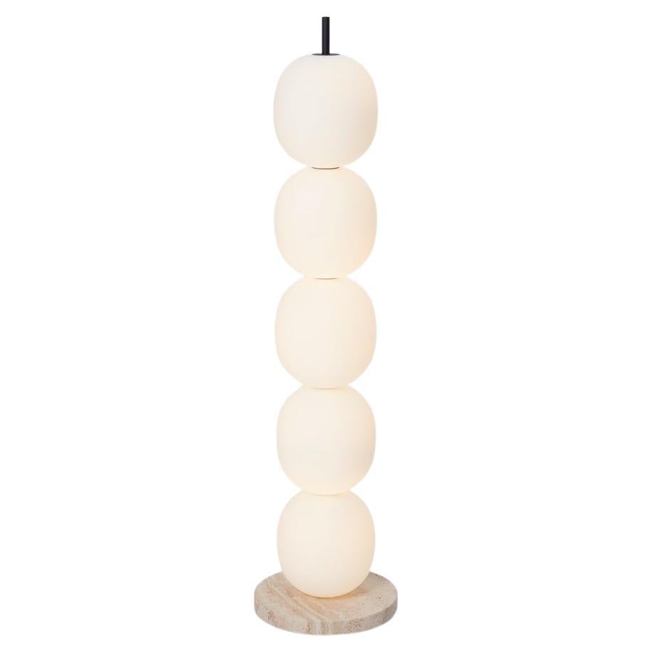 Mainkai Floor Lamp by Sebastian Herkner in Travertine For Sale