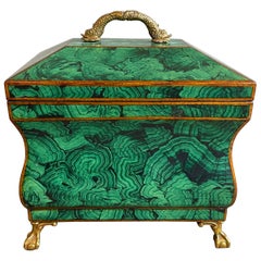 Mainland Smith Faux Malachite Lacquered Box