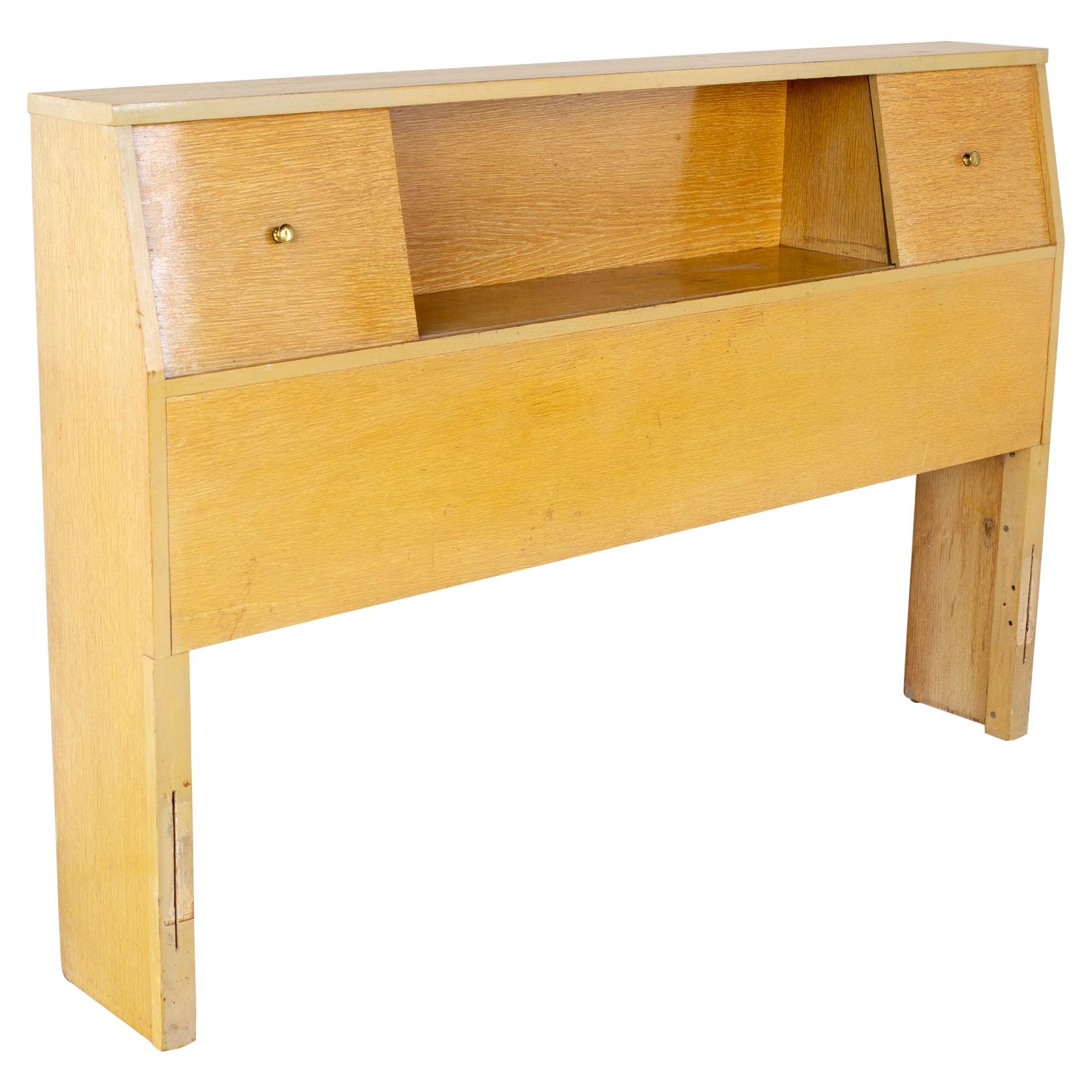 RWay Mid Century Storage Headboard For Sale at 1stDibs