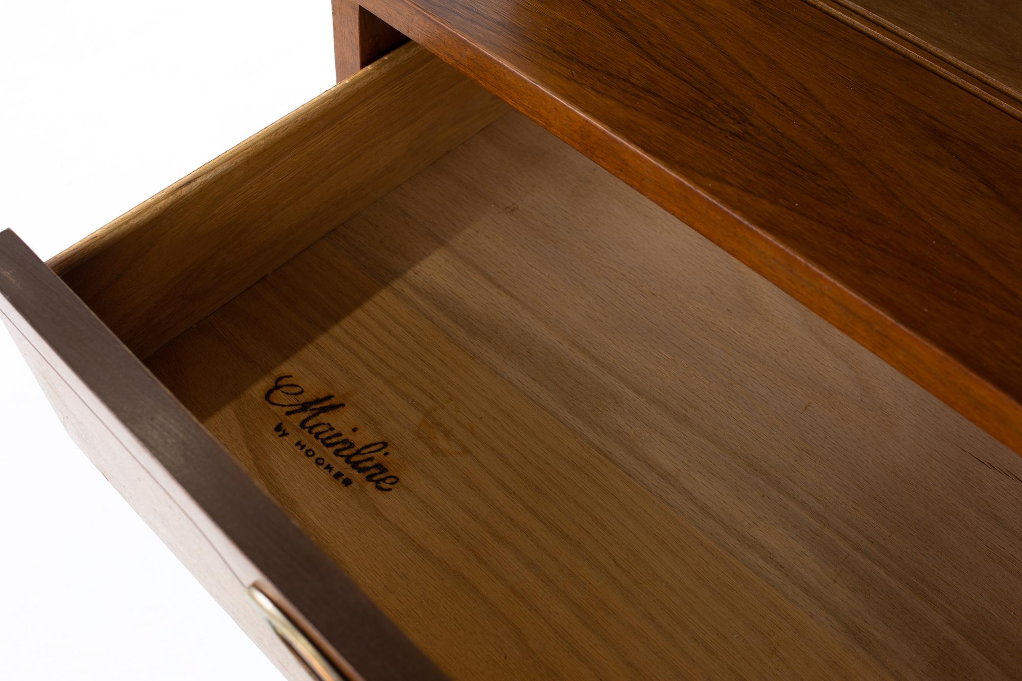 Mainline by Hooker Mid Century Walnut Buffet and Hutch 11