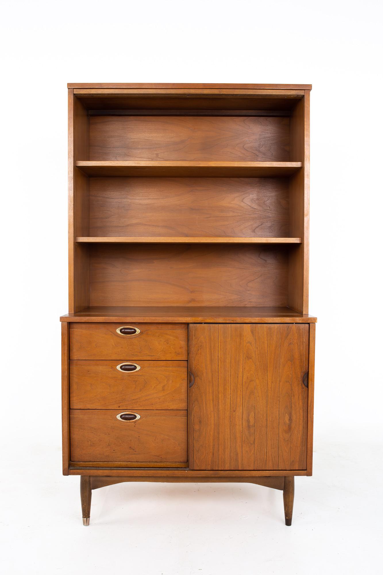 walnut buffet and hutch