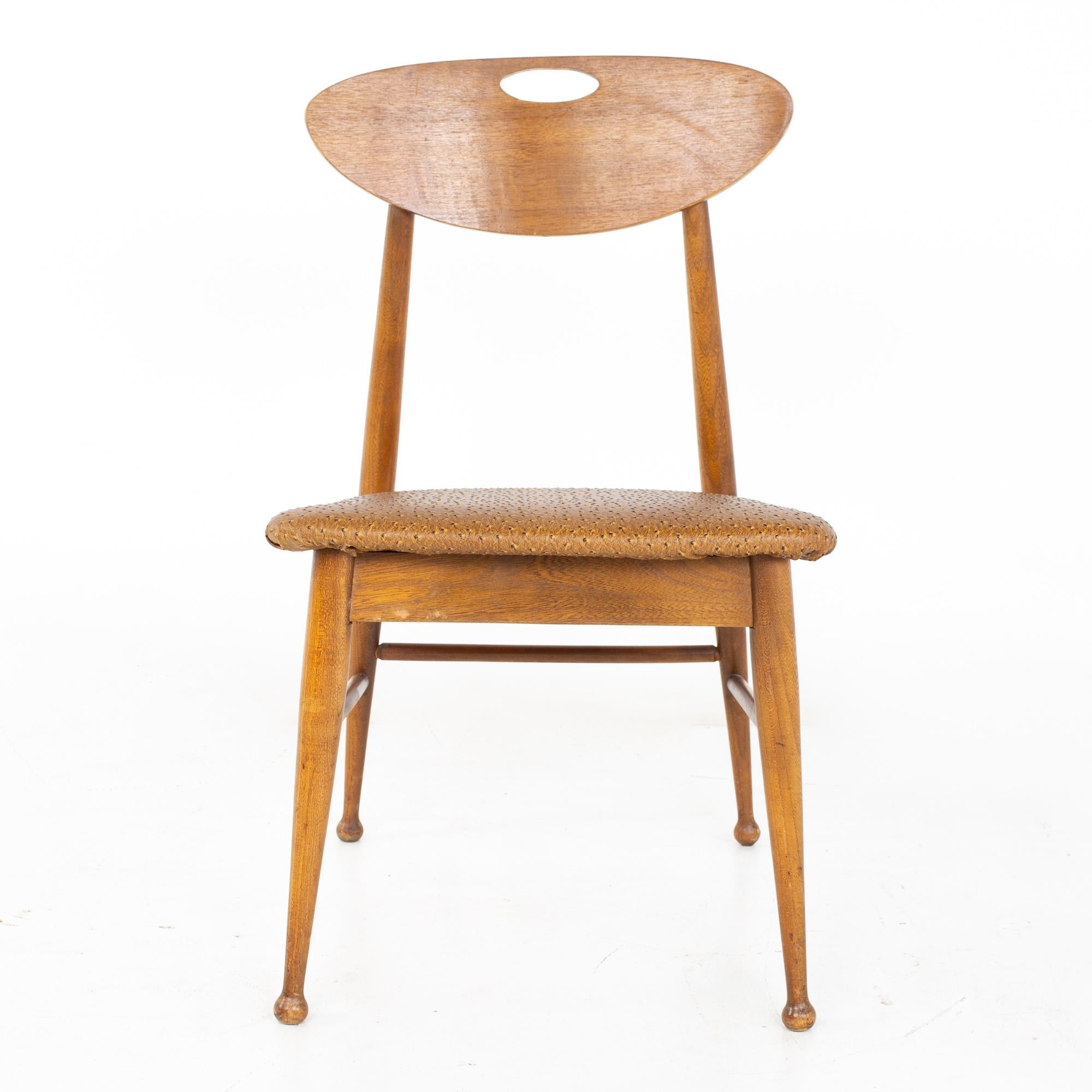 Mid-Century Modern Mainline by Hooker Mid Century Walnut Desk Dining Chair