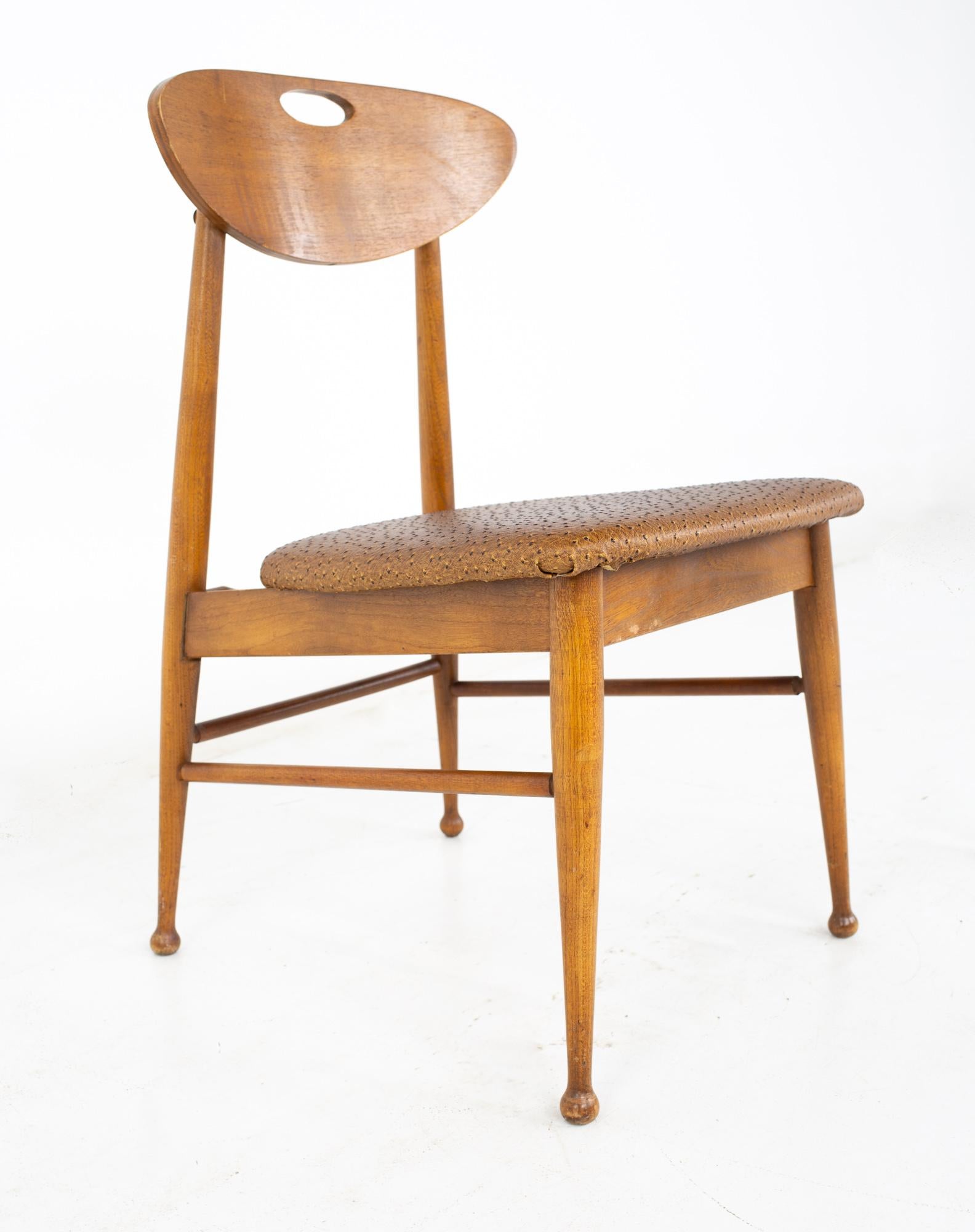 American Mainline by Hooker Mid Century Walnut Desk Dining Chair
