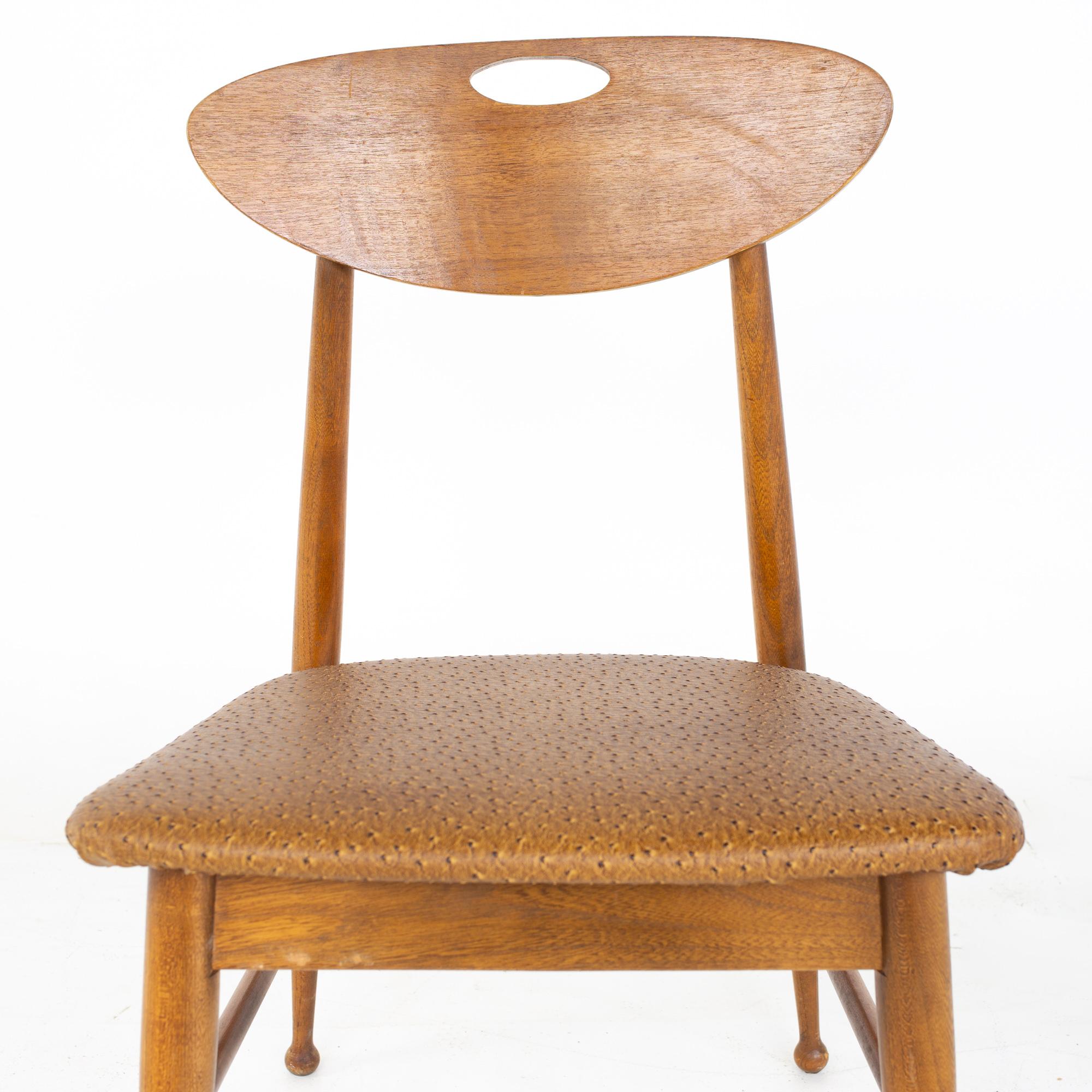 Late 20th Century Mainline by Hooker Mid Century Walnut Desk Dining Chair