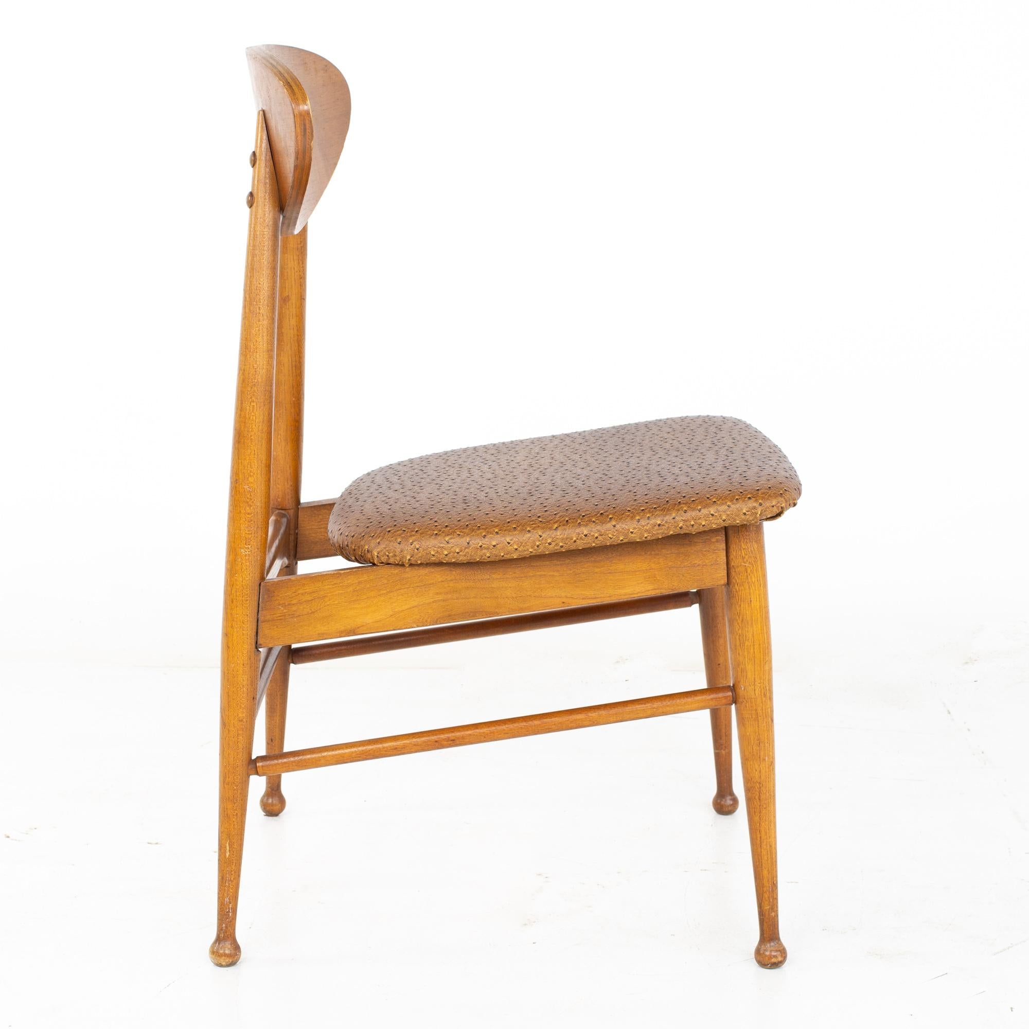 Mainline by Hooker Mid Century Walnut Desk Dining Chair 1