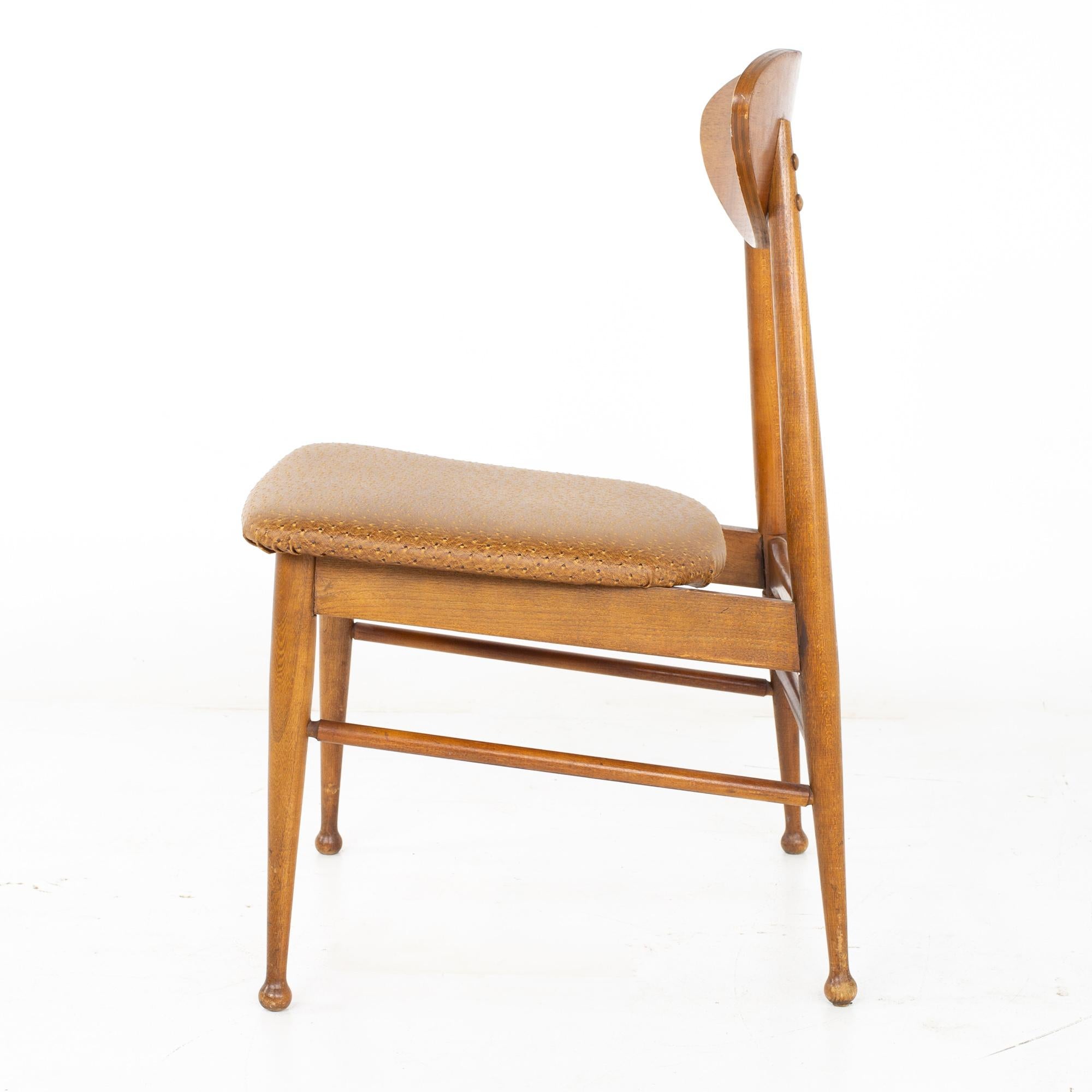 Mainline by Hooker Mid Century Walnut Desk Dining Chair 2