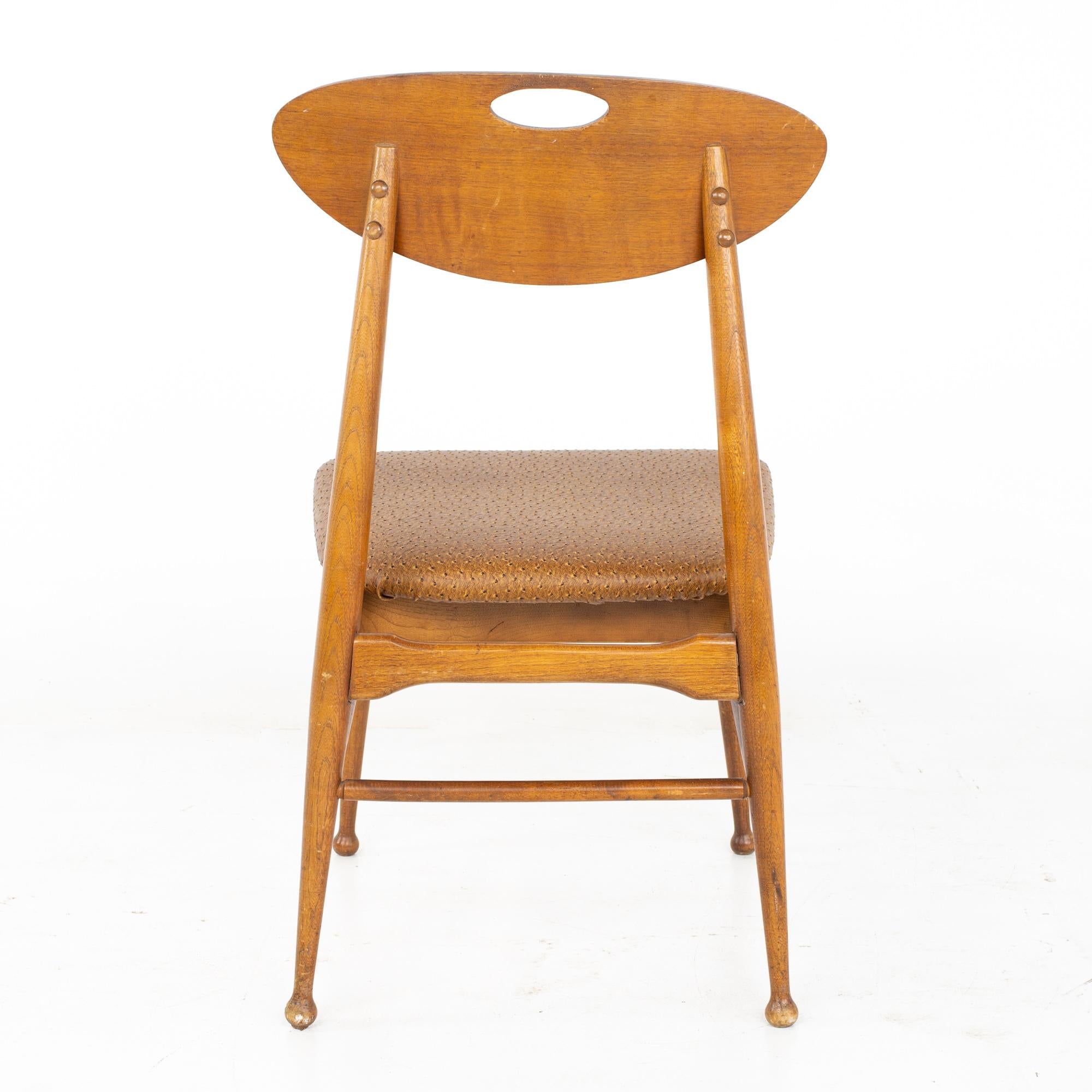 Mainline by Hooker Mid Century Walnut Desk Dining Chair 3