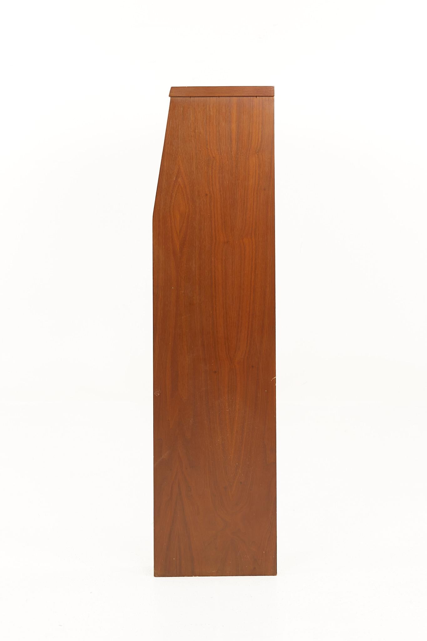 Mainline by Hooker Mid Century Walnut Full Storage Headboard 5