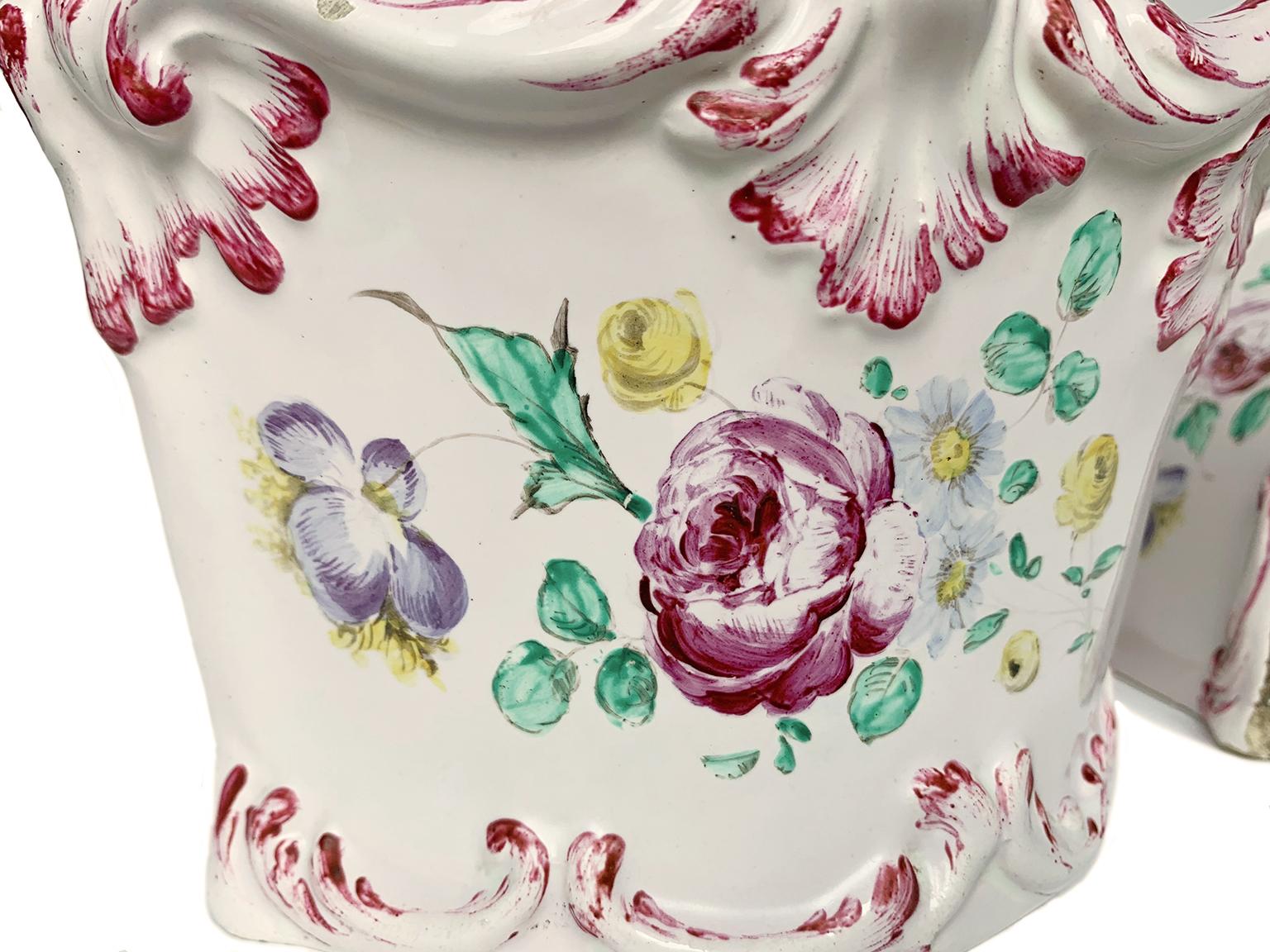 Majolica flower pots Samson & Fils Factory, France, late 19th century For Sale 9