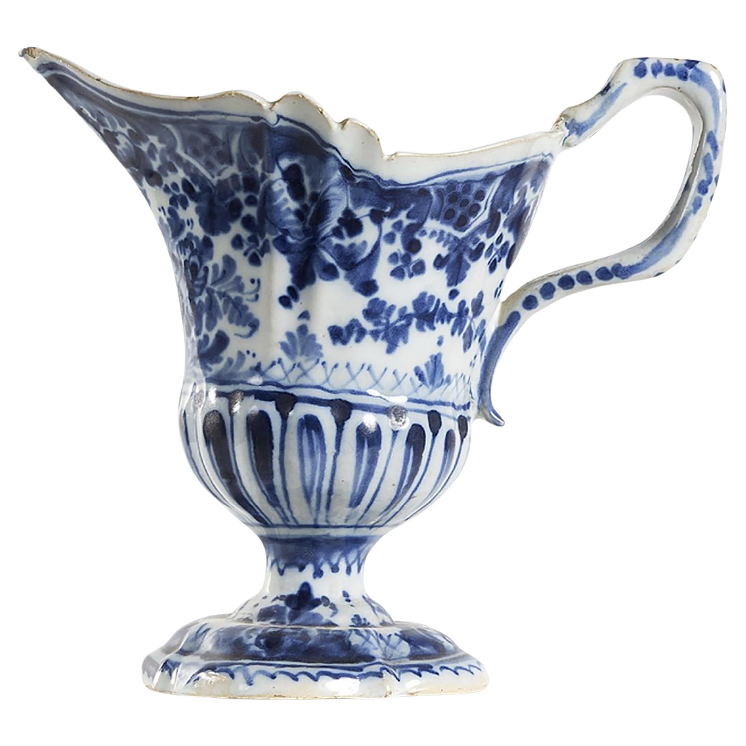 Maiolica Pitcher Antonio Maria Coppellotti Manufacture, Lodi, Circa 1735