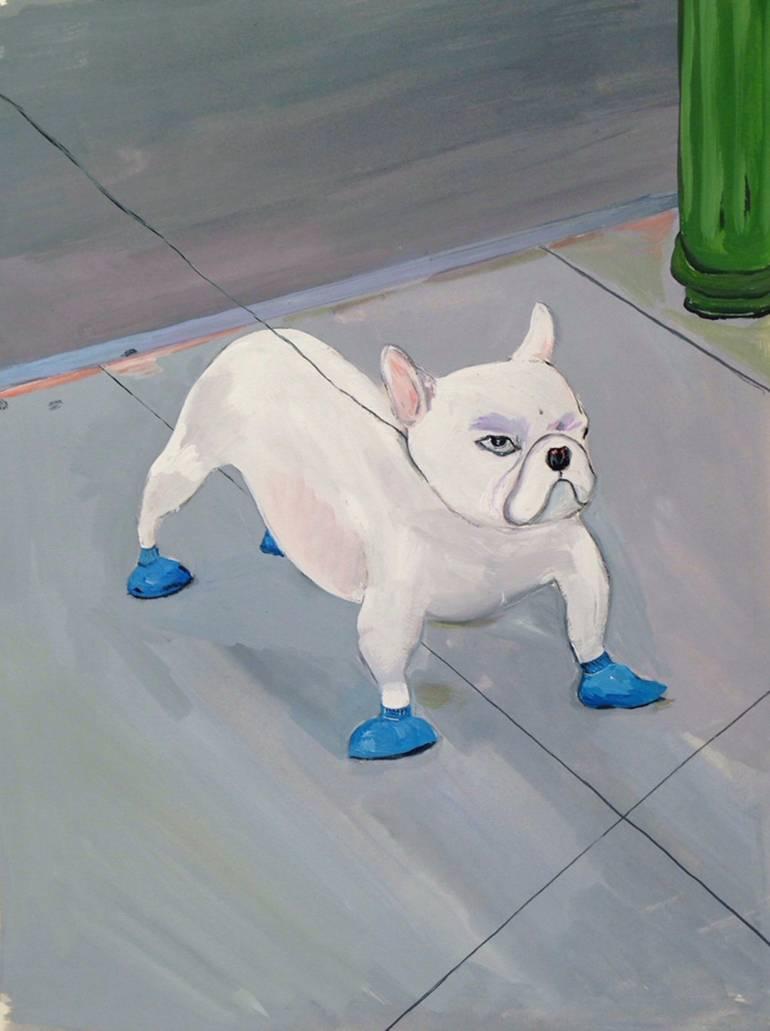 Maira Kalman Animal Painting - Bulldog