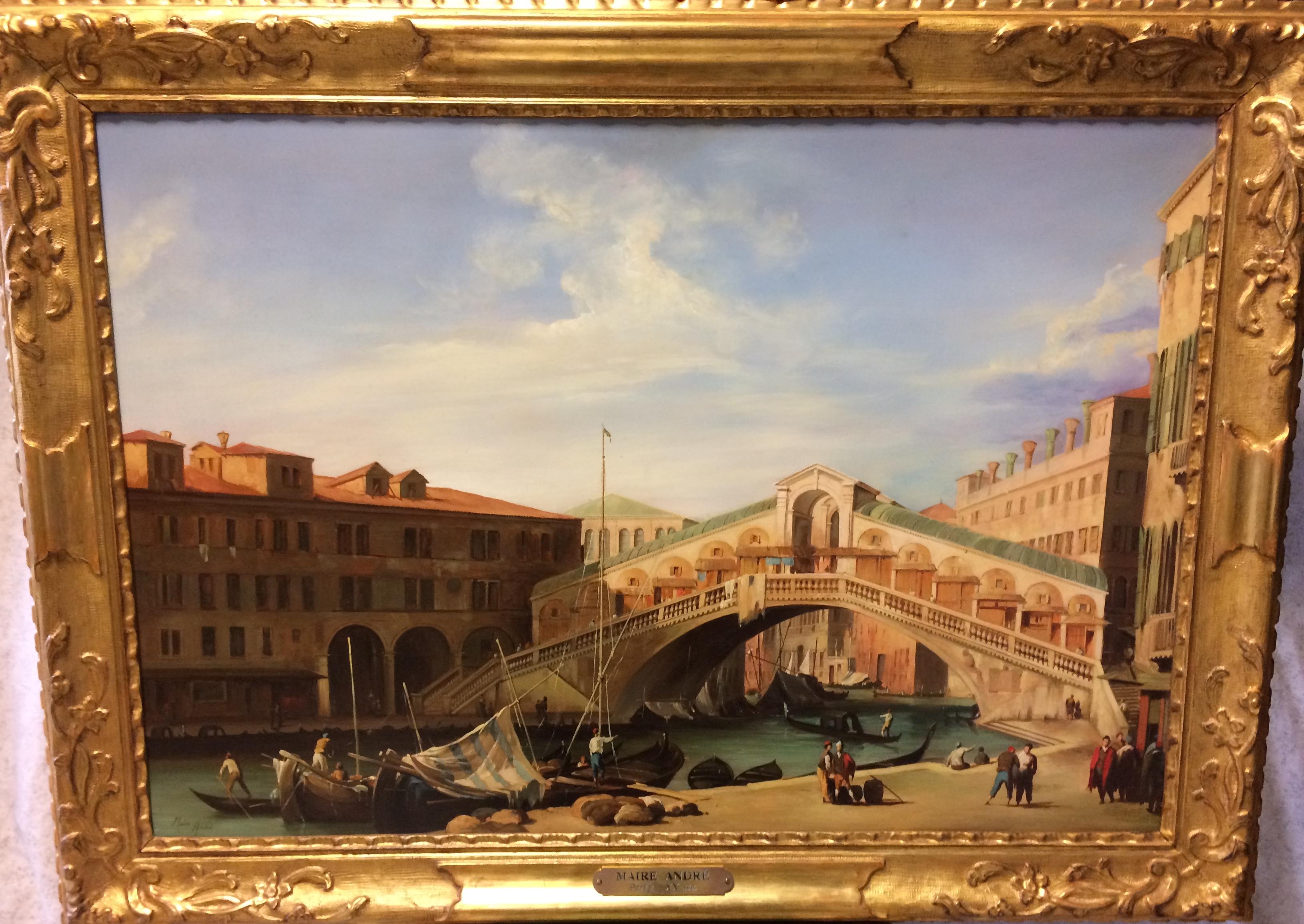 Pair of Paintings with Venetian Landscape 1940 2