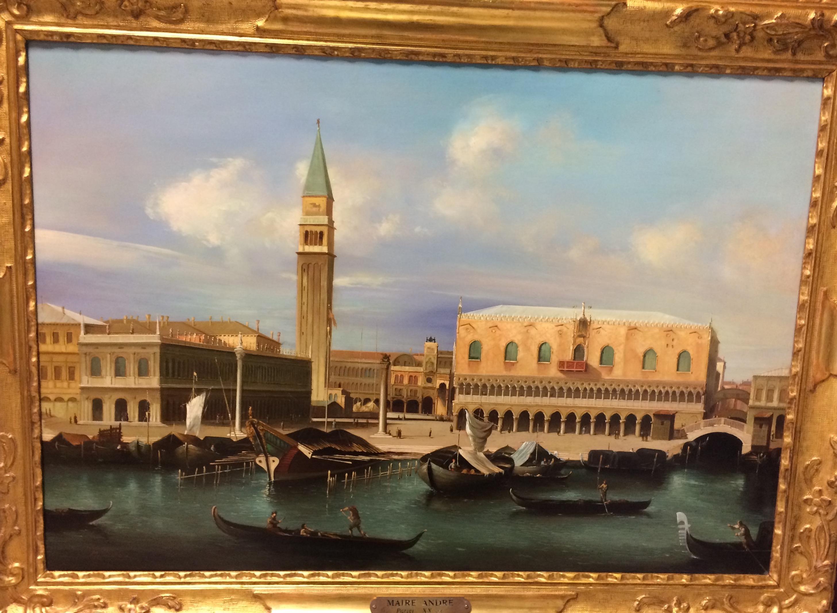 Pair of Paintings with Venetian Landscape 1940 4