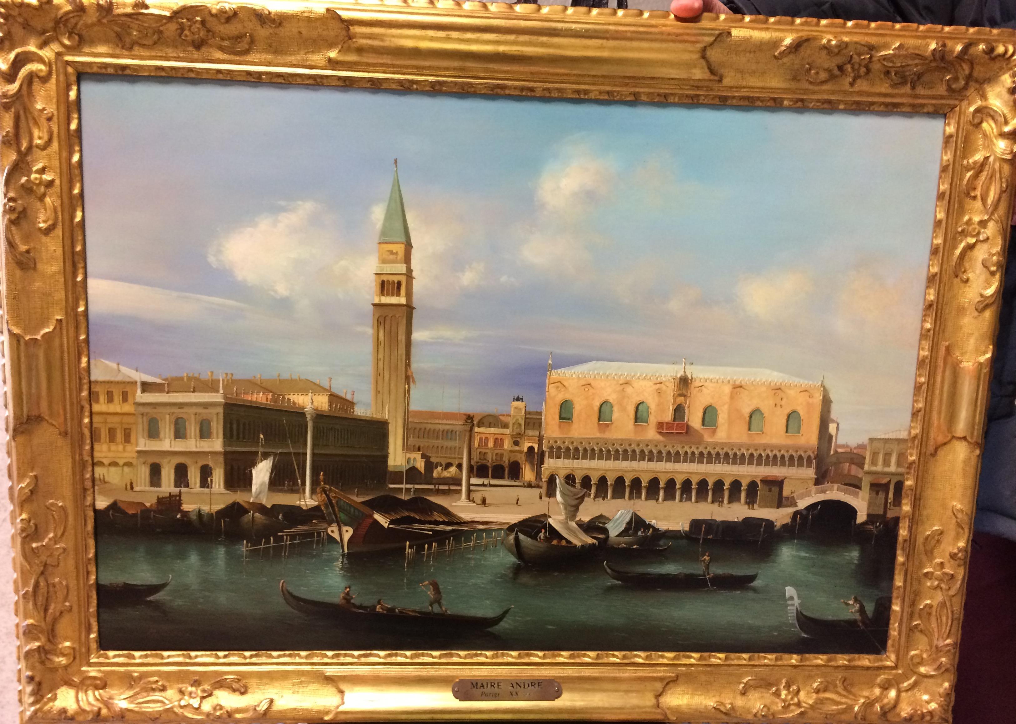 Pair of Paintings with Venetian Landscape 1940 5