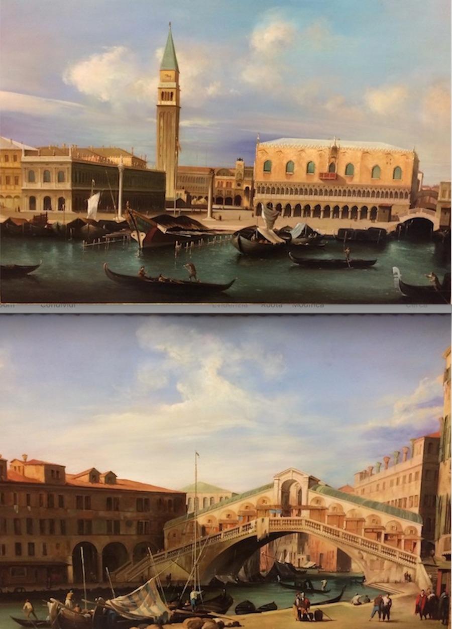 Maire Andre Landscape Painting - Pair of Paintings with Venetian Landscape 1940