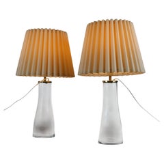 Maire Gullichsen Pair of Table Lamps Model M15, Glass & Brass Artek 1980s