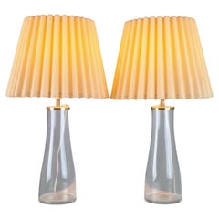 Maire Gullichsen, Paar Tischlampen, Modell M15, Glas und Messing, Artek 1980er Jahre, Paar