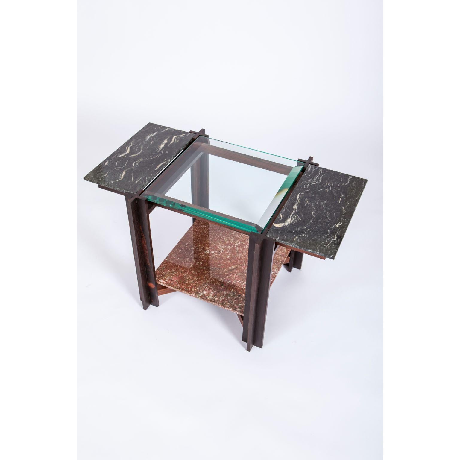 Modern Mais, Dark Freijo Table with Tabs, by Alva Design For Sale