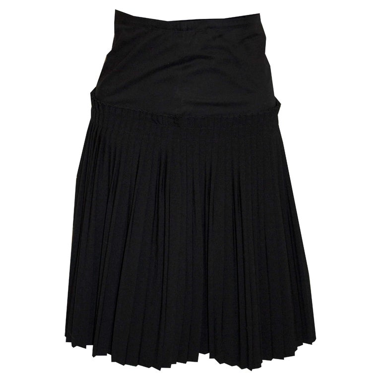 Maiscon Martin Margella Black Skirt with Pleats For Sale