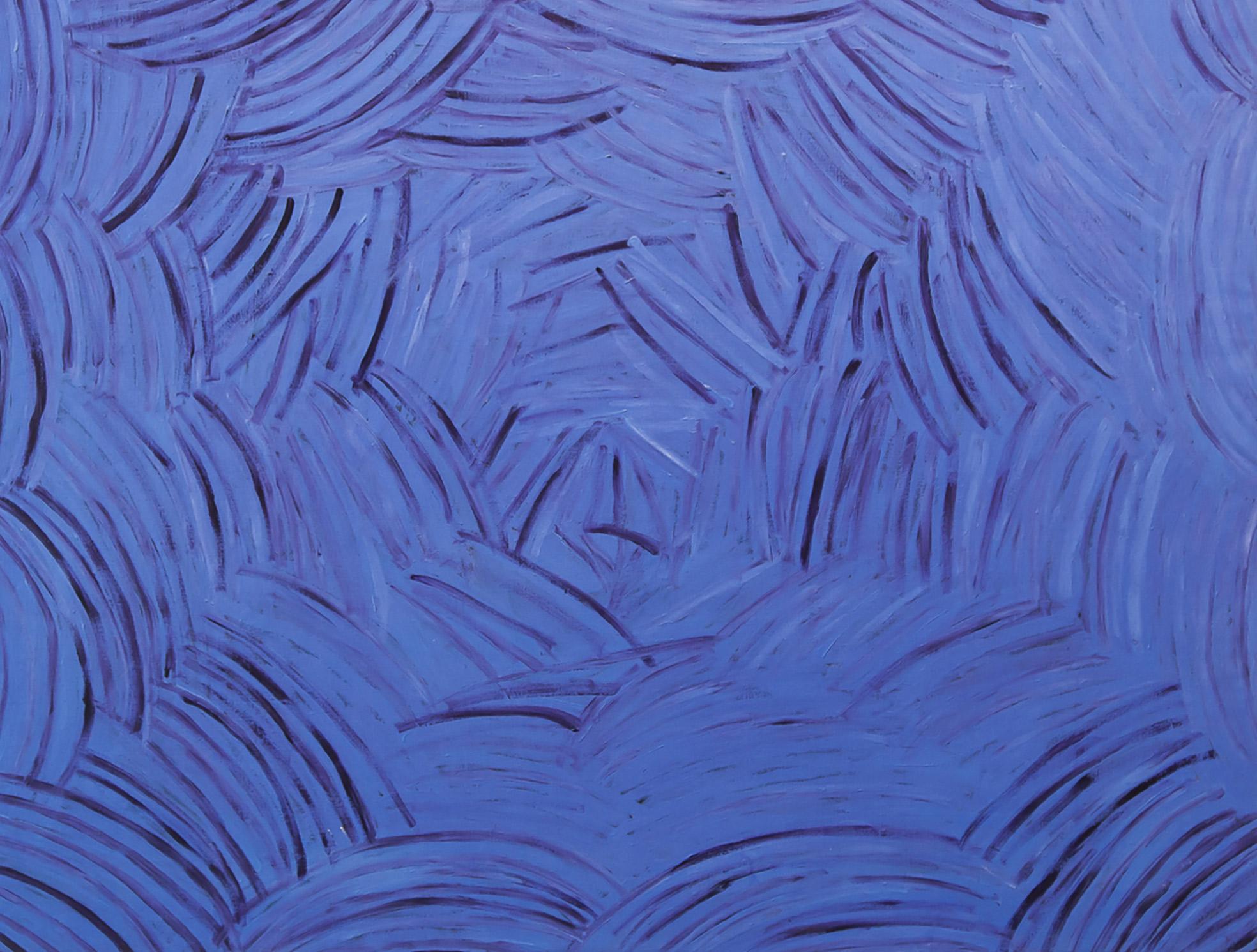 Peinture corporelle Alalgura - Violet Abstract Painting par Maisie Bundey
