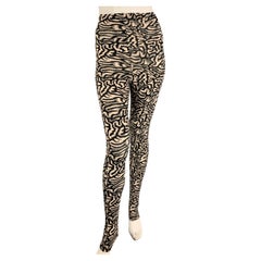 MAISIE WILEN Size XS Black Beige Polyamide Blend Marbled YS302 Leggings