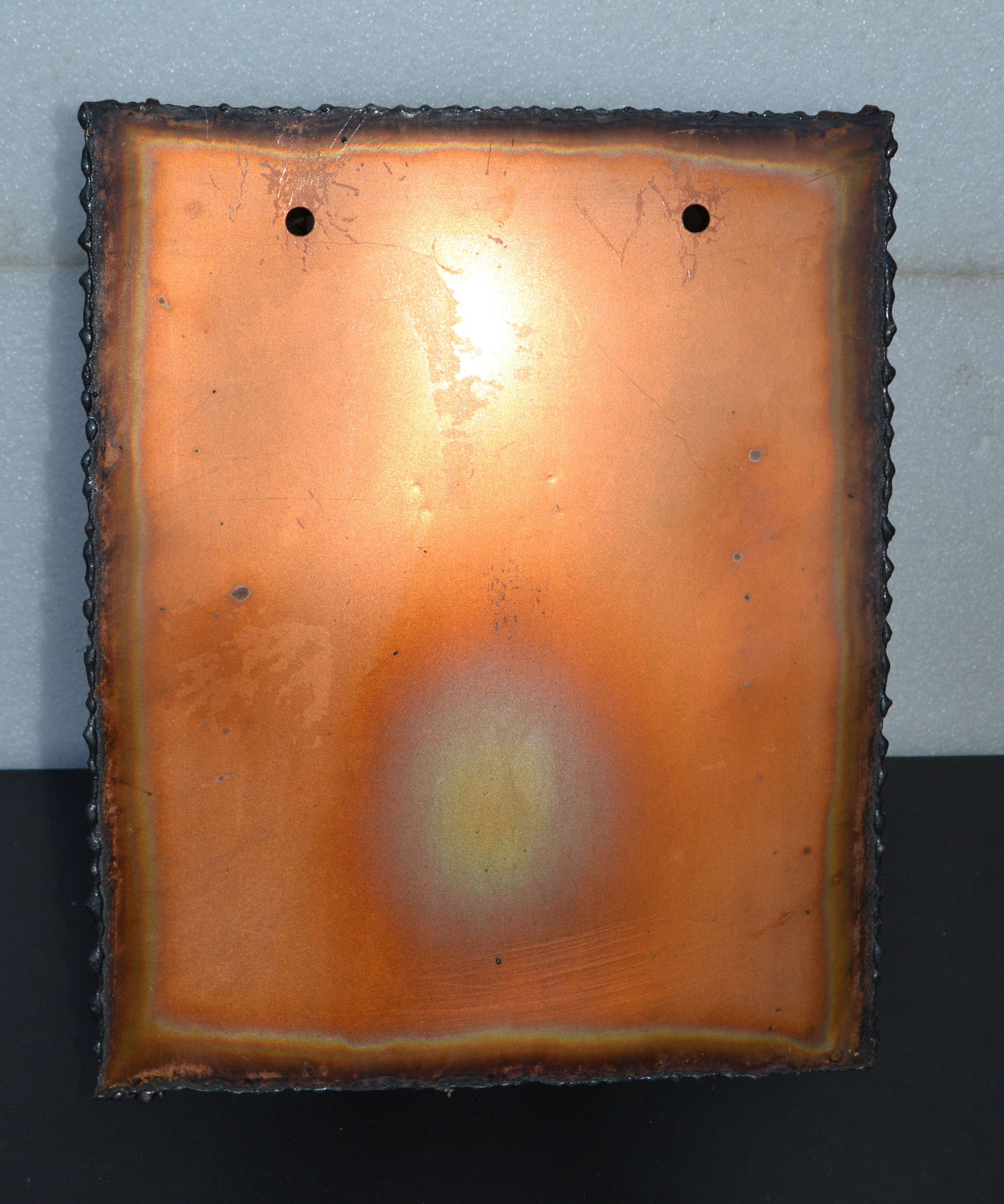 Maison Accolay French Brutalist Resin & Copper Sconces, Wall Lights, Pair For Sale 9