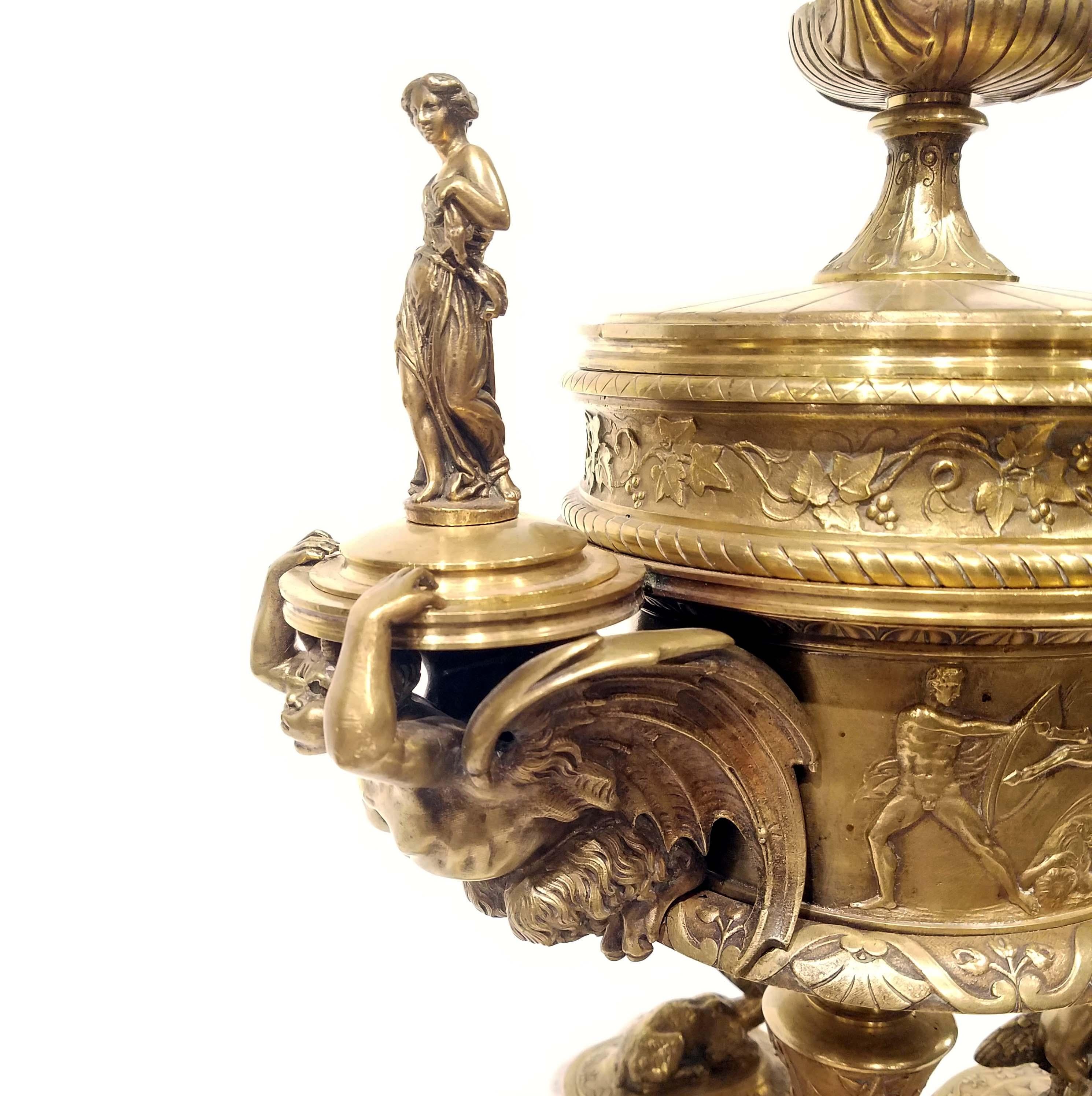 Maison Alphonse Giroux Bronze Cigar Container, 19th Century In Good Condition In New York, NY