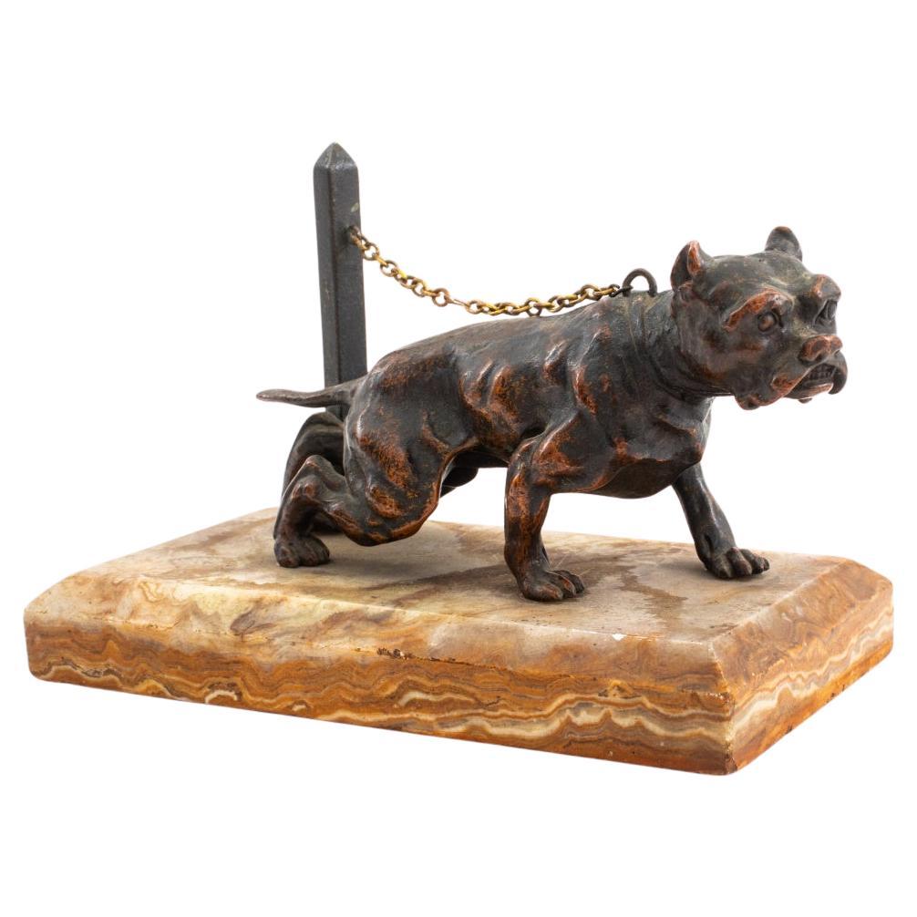 Maison Alphonse Giroux, Bronzeskulptur einer Bulldogge