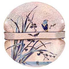 MAISON Alphonse Giroux - Plato decorativo de porcelana Japonisant