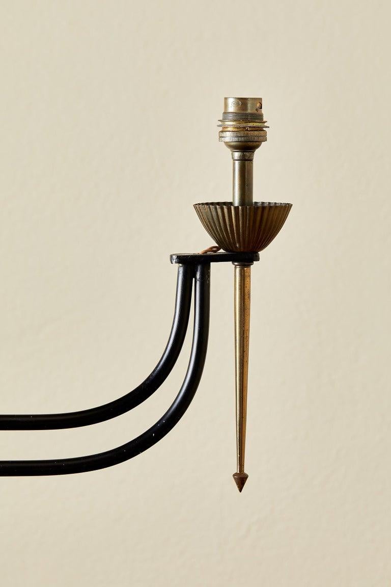 Modern Maison Arluce, floor lamp, iron and painted, circa 1960, France. For Sale
