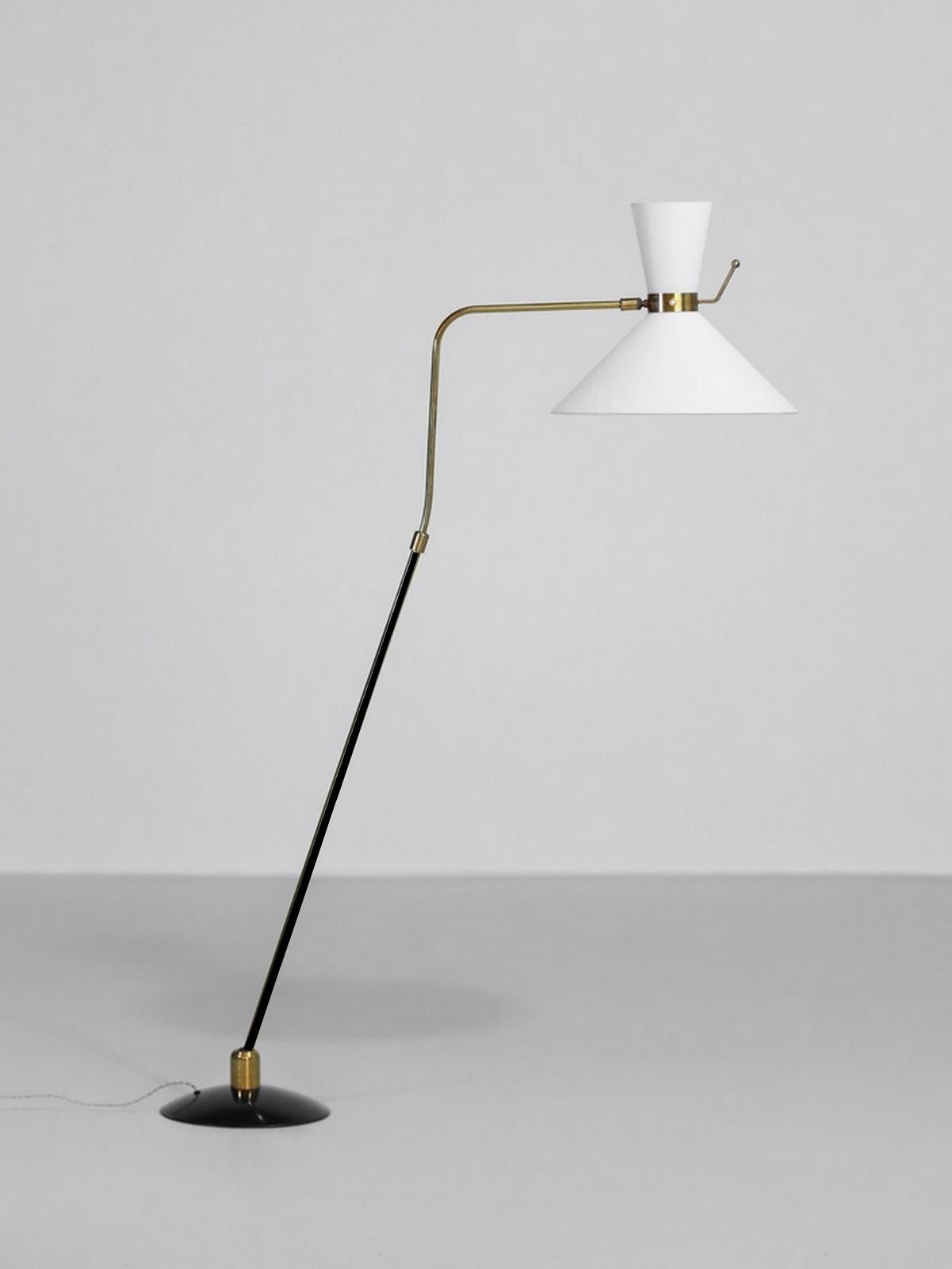 Maison Arlus Ajustable and Orientable Floor Lamp, France, 1950 1
